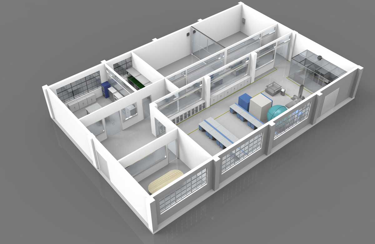 实验室装修设计3D图